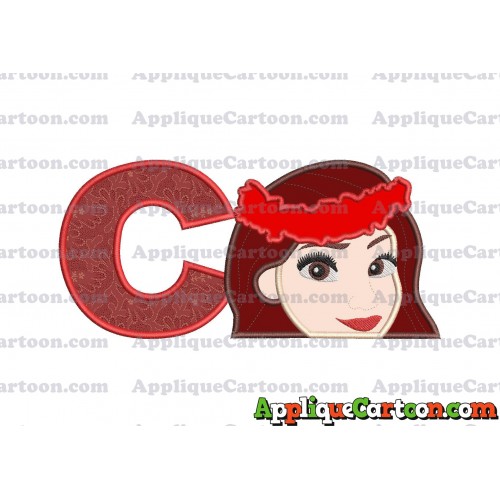 Moana Applique 02 Embroidery Design With Alphabet C