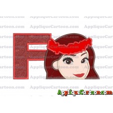 Moana Applique 02 Embroidery Design With Alphabet F
