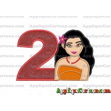 Moana Applique 03 Embroidery Design Birthday Number 2