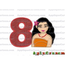 Moana Applique 03 Embroidery Design Birthday Number 8