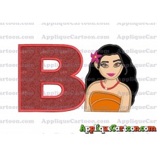 Moana Applique 03 Embroidery Design With Alphabet B
