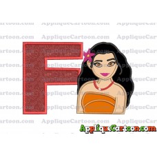 Moana Applique 03 Embroidery Design With Alphabet F