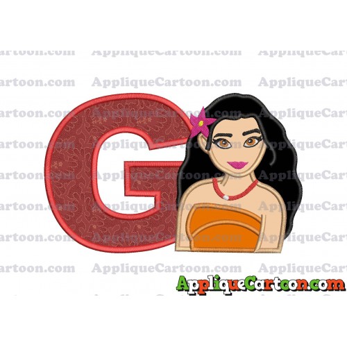Moana Applique 03 Embroidery Design With Alphabet G