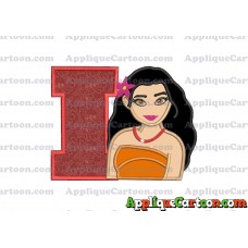 Moana Applique 03 Embroidery Design With Alphabet I