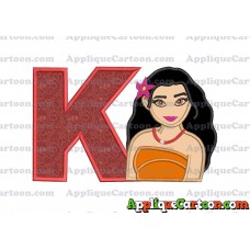Moana Applique 03 Embroidery Design With Alphabet K