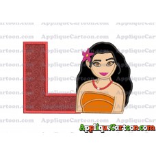 Moana Applique 03 Embroidery Design With Alphabet L