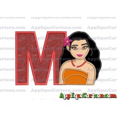 Moana Applique 03 Embroidery Design With Alphabet M