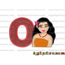 Moana Applique 03 Embroidery Design With Alphabet O