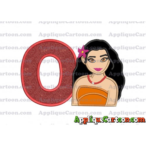 Moana Applique 03 Embroidery Design With Alphabet O