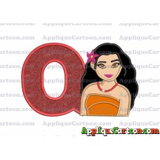 Moana Applique 03 Embroidery Design With Alphabet Q