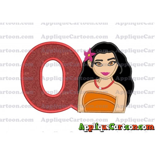 Moana Applique 03 Embroidery Design With Alphabet Q