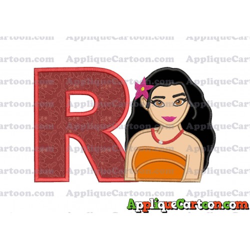 Moana Applique 03 Embroidery Design With Alphabet R