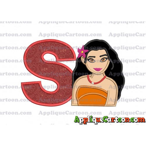 Moana Applique 03 Embroidery Design With Alphabet S