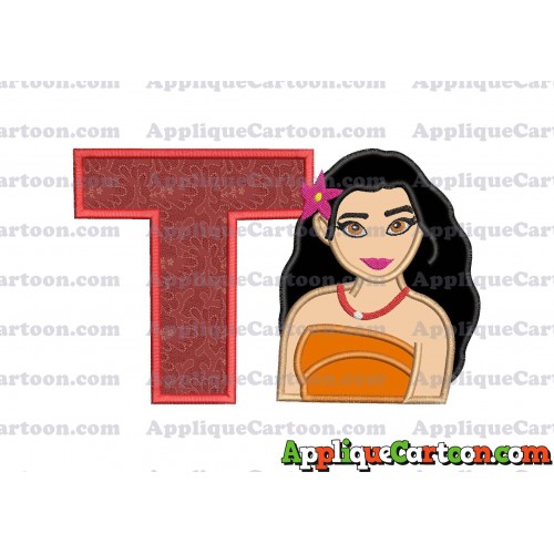 Moana Applique 03 Embroidery Design With Alphabet T