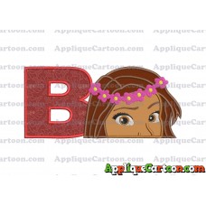 Moana Applique Embroidery Design With Alphabet B