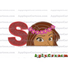 Moana Applique Embroidery Design With Alphabet S