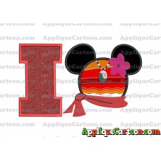 Moana Mickey Ears 01 Applique Embroidery Design With Alphabet I