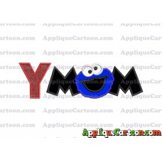 Mom Cookie Monster Applique Embroidery Design With Alphabet Y