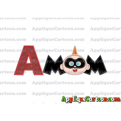 Mom Jack Jack Parr The Incredibles Applique Embroidery Design With Alphabet A