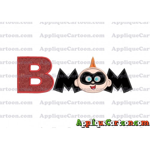 Mom Jack Jack Parr The Incredibles Applique Embroidery Design With Alphabet B