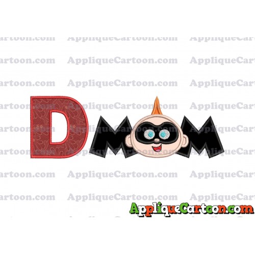 Mom Jack Jack Parr The Incredibles Applique Embroidery Design With Alphabet D
