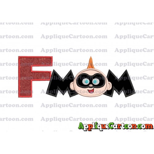 Mom Jack Jack Parr The Incredibles Applique Embroidery Design With Alphabet F
