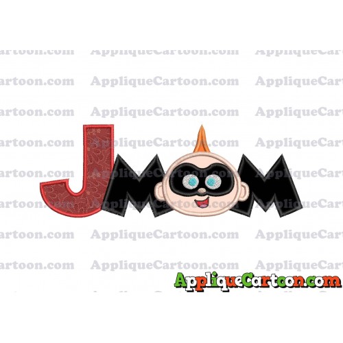 Mom Jack Jack Parr The Incredibles Applique Embroidery Design With Alphabet J