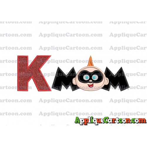 Mom Jack Jack Parr The Incredibles Applique Embroidery Design With Alphabet K