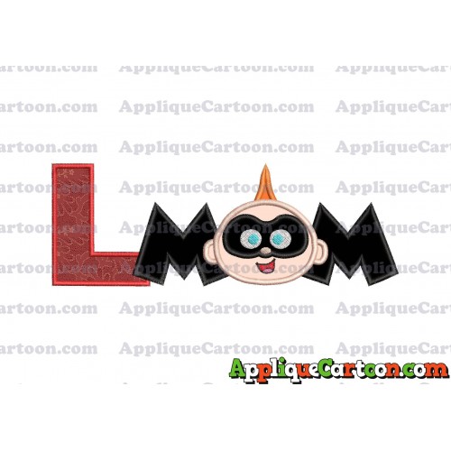 Mom Jack Jack Parr The Incredibles Applique Embroidery Design With Alphabet L