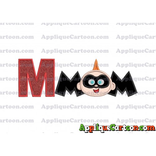 Mom Jack Jack Parr The Incredibles Applique Embroidery Design With Alphabet M
