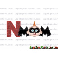 Mom Jack Jack Parr The Incredibles Applique Embroidery Design With Alphabet N
