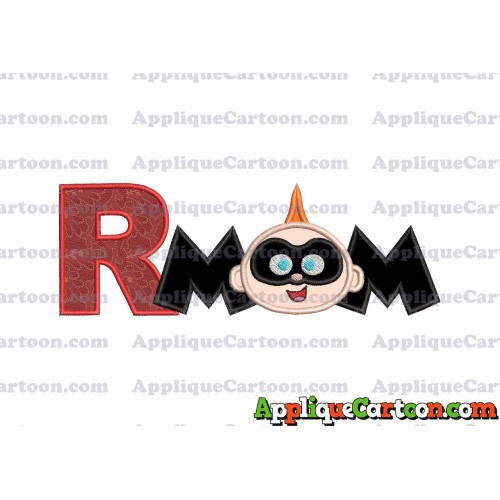Mom Jack Jack Parr The Incredibles Applique Embroidery Design With Alphabet R