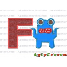 Monster Applique Embroidery Design With Alphabet F