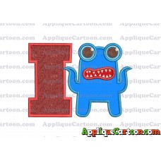 Monster Applique Embroidery Design With Alphabet I