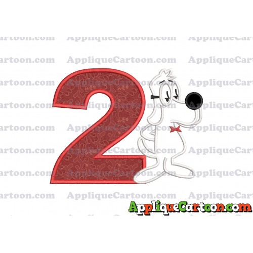 Mr Peabody and Sherman Applique Embroidery Design Birthday Number 2