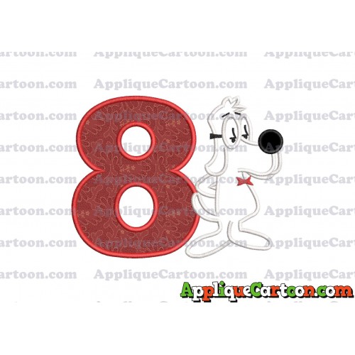 Mr Peabody and Sherman Applique Embroidery Design Birthday Number 8