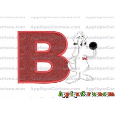 Mr Peabody and Sherman Applique Embroidery Design With Alphabet B