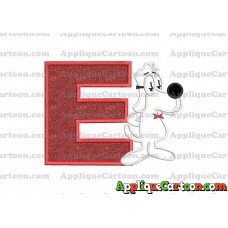 Mr Peabody and Sherman Applique Embroidery Design With Alphabet E