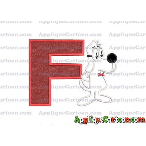 Mr Peabody and Sherman Applique Embroidery Design With Alphabet F