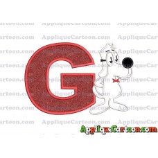 Mr Peabody and Sherman Applique Embroidery Design With Alphabet G