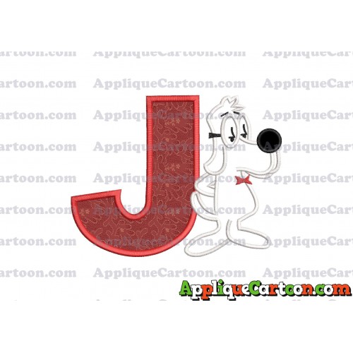 Mr Peabody and Sherman Applique Embroidery Design With Alphabet J