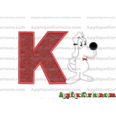 Mr Peabody and Sherman Applique Embroidery Design With Alphabet K