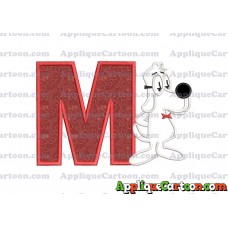 Mr Peabody and Sherman Applique Embroidery Design With Alphabet M