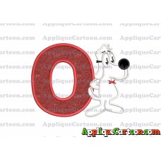 Mr Peabody and Sherman Applique Embroidery Design With Alphabet O