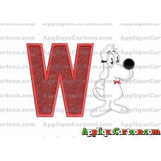 Mr Peabody and Sherman Applique Embroidery Design With Alphabet W