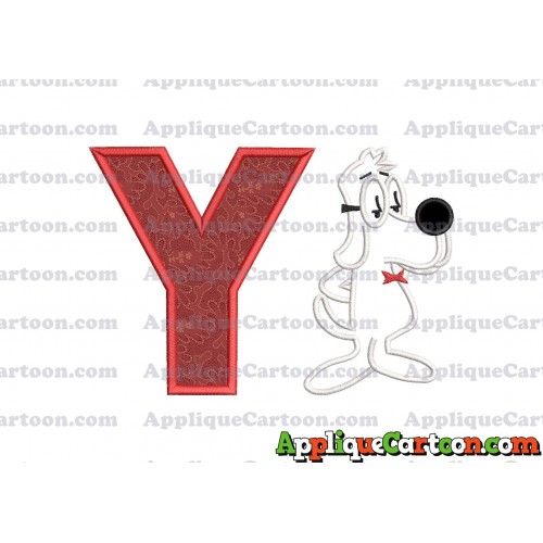 Mr Peabody and Sherman Applique Embroidery Design With Alphabet Y