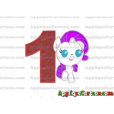 My Little Pony Applique Embroidery Design Birthday Number 1