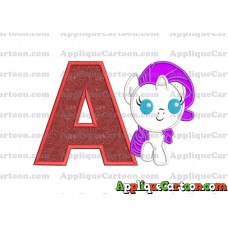 My Little Pony Applique Embroidery Design With Alphabet A