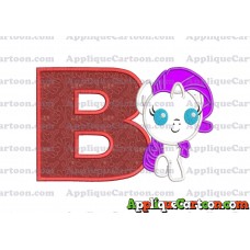 My Little Pony Applique Embroidery Design With Alphabet B