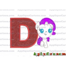 My Little Pony Applique Embroidery Design With Alphabet D